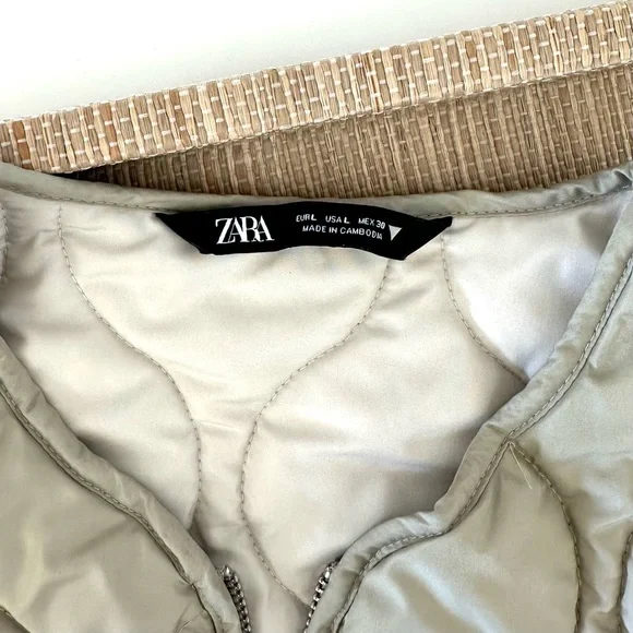 Zara Quilted Boxy Liner Jacket - Picture 5 of 12
